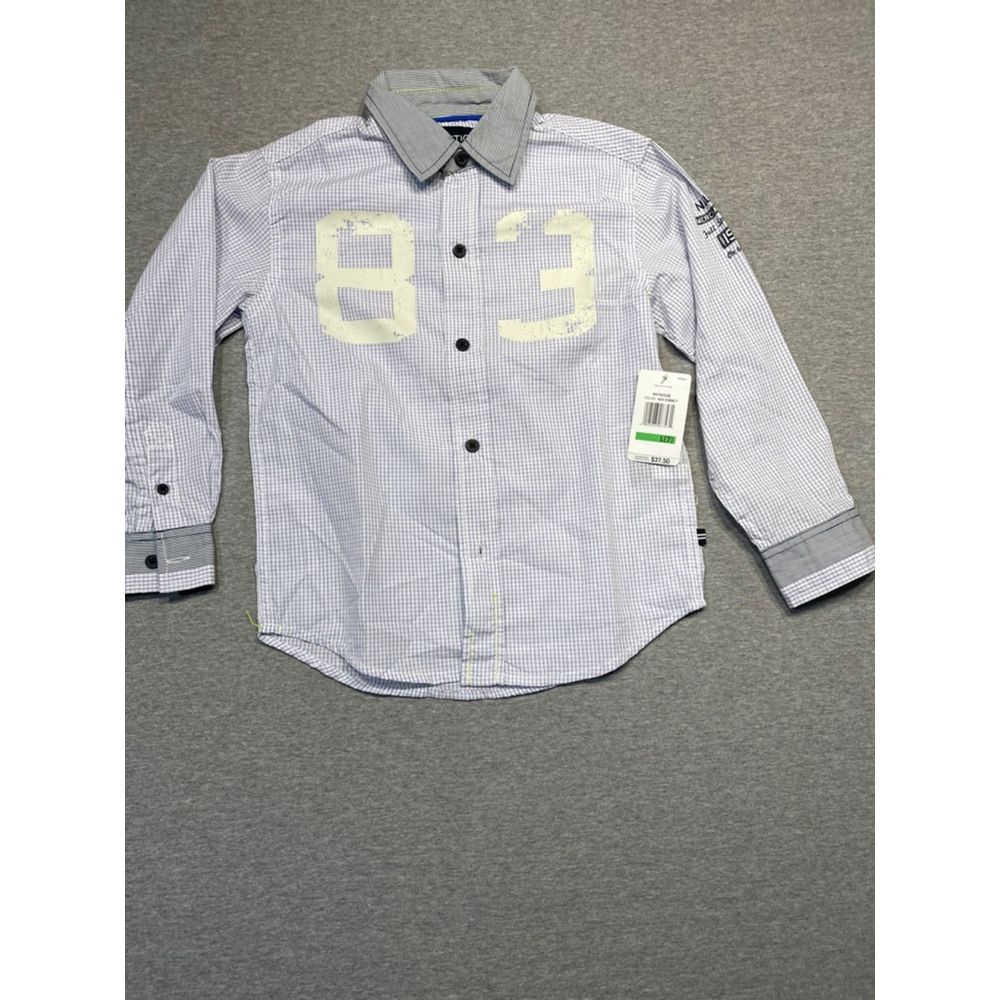 3 for $25 Boys Nautica Shirt L(7) White Blue